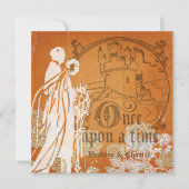 Invitation Blooms sur Orange une fois à l'occasion d'un maria (Devant)