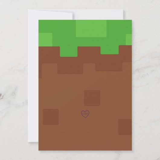 Invitation Bloquer le jeu vidéo fête d'anniversaire (Dos)