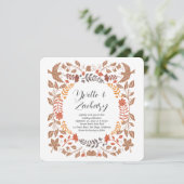 Invitation Bloquer le Mariage de automne d'impression (Debout devant)