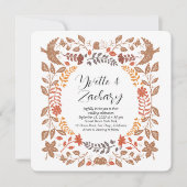 Invitation Bloquer le Mariage de automne d'impression (Devant)