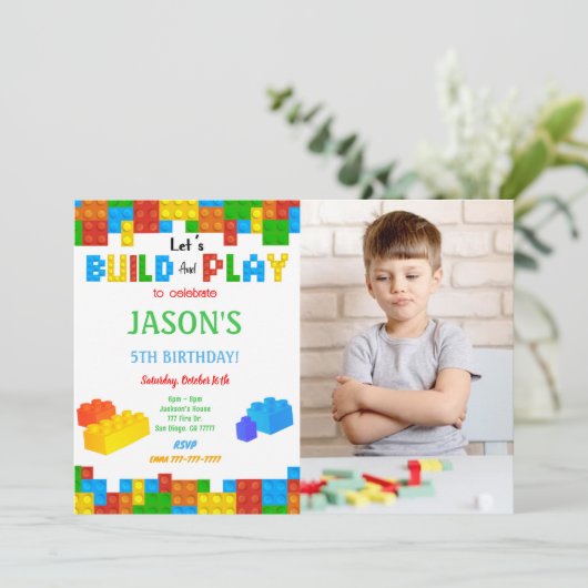 Invitation Bloquer l'invitation de photo (Debout devant)