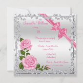 Invitation Blossom Bows & Diamonds 18e anniversaire double fa (Dos)