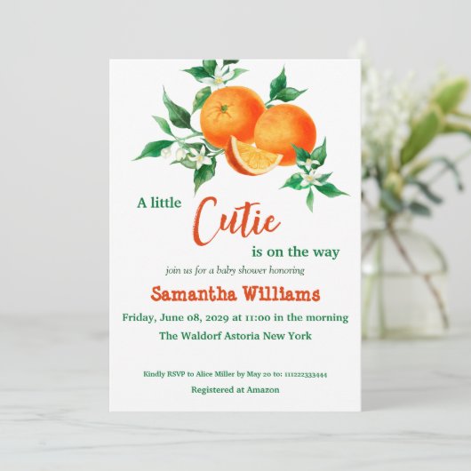 Invitation Blossom Citrus Little Cutie (Debout devant)