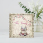 Invitation Blossom Country Fête des mariées Tea Party Invitat (Debout devant)