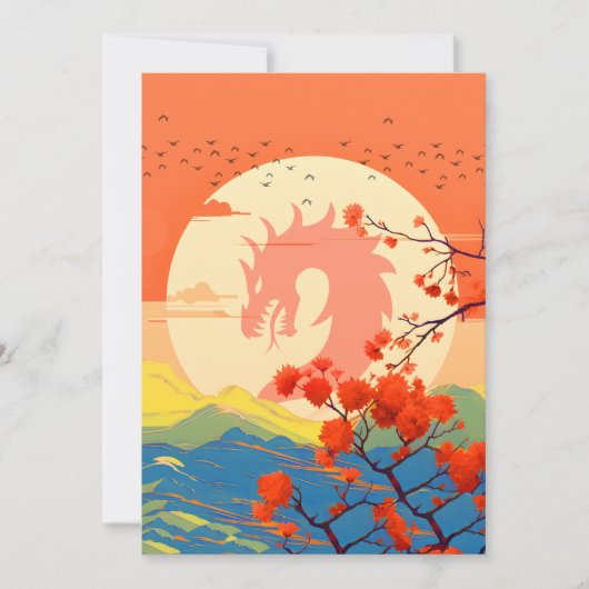INVITATION BLOSSOM NATURE MOUNTAINE DRAGON (Devant)