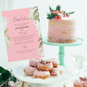 Invitation Blossom Rose Blanc Hydrangée Fête des mariées Flor