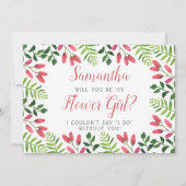 Invitation Blossom Tout Simplement Chic | Serez-Vous Ma Fille (Devant)