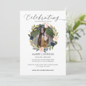 Invitation Blossom Wreath Photo Celebration of Life (Debout devant)