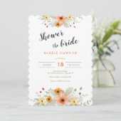 Invitation Blossoms dans la Fête des mariées aquarelle (Debout devant)