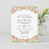 Invitation Blossoms fleurs sauvages | MARIAGE (Debout devant)