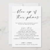 Invitation Blow their Phone Sign | Jeu photo Mariage (Devant)