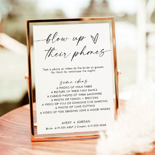Invitation Blow their Phone Sign   Jeu photo Mariage