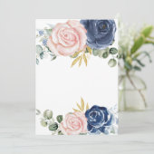 Invitation Blu Ajouter votre propre texte Marine bleu bleu bl (Debout devant)