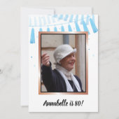 Invitation Blue 80 & Extraordinaire 80th Birthday Party Invit (Devant)