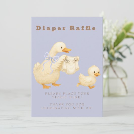 Invitation Blue A Silly Goose Diaper Raffle Table Sign  (Debout devant)