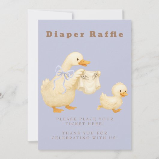 Invitation Blue A Silly Goose Diaper Raffle Table Sign  (Dos)