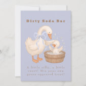 Invitation Blue A Silly Goose Dirty Soda Bar Sign (Devant)