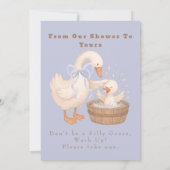 Invitation Blue A Silly Goose From Our Shower To Yours Sign (Dos)