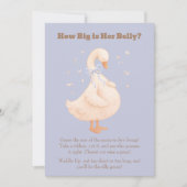 Invitation Blue A Silly Goose How Big Is Her Belly  (Devant)