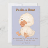 Invitation Blue A Silly Goose Pacifier Hunt Baby Shower   (Devant)
