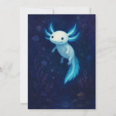 Invitation Blue Abyss Axolotl Anniversaire (Dos)