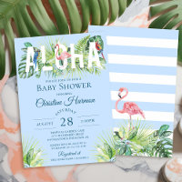 Blue Aloha Flamant rose Oiseaux tropicaux Baby sho