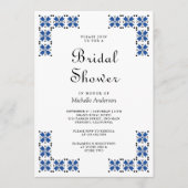 Invitation Blue and Black Ukrainian Embroidery Bridal Shower (Devant)