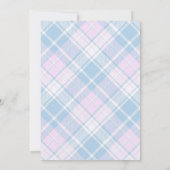 Invitation Blue and Pink Preppy Golf Révélation de genre (Dos)