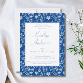 Invitation Blue and White Chinoiserie Fête de Mariage