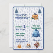 Invitation Blue and White Christmas Pancake Breakfast (Devant)
