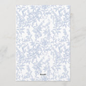 Invitation Blue and White Floral Chinoiserie Monogram Wedding (Dos)