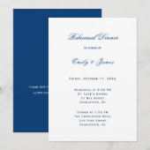 Invitation Blue and White Wedding (Devant / Derrière)