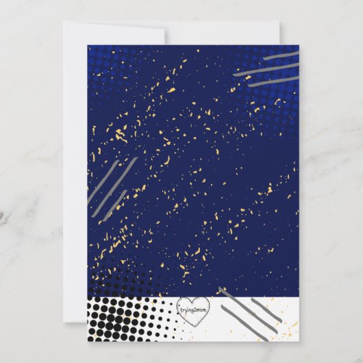 Invitation Blue and Yellow Comic Birthday with picture (Dos)