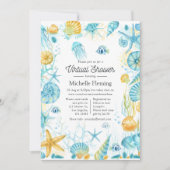 Invitation Blue and Yellow Sea Life Douche virtuelle (Devant)