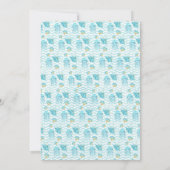 Invitation Blue and Yellow Sea Life Mariage Couples Douche (Dos)