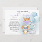 Invitation Blue Arctic Animaux dans les masques Sprinkel Douc (Devant)