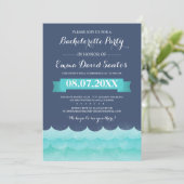 Invitation Blue At Sea Bachelorette (Debout devant)