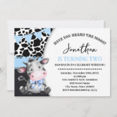 Invitation Blue Avez-vous entendu l'Anniversaire de la 2ème v (Devant)