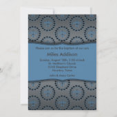 Invitation Blue Baby Boy Photo Christening (Dos)