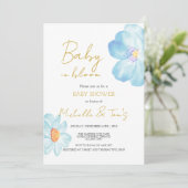 Invitation Blue Baby en Fleur (Debout devant)