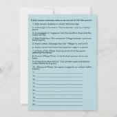 Invitation Blue Baby Shower Time Capsule Sugestion Checklist (Dos)