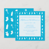 Invitation Blue Baby Things (Devant / Derrière)