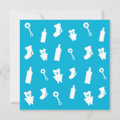 Invitation Blue Baby Things (Dos)