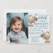 Invitation Blue Balloon Hedgehog Celebration (Devant)