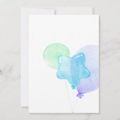 Invitation Blue Balloons Boy 2e anniversaire Deux deuxième an (Dos)