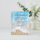 Invitation Blue Beach Waves Bat mitzvah Information de l'hôte (Debout devant)