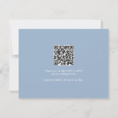 Invitation Blue Beach Wedding Event Details with QR Code (Dos)