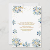 Invitation Blue Bear Christmas Winter Boy Baby Shower  (Dos)