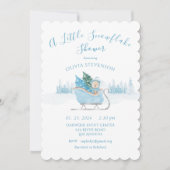 Invitation Blue Bear Un Petit Baby shower De Flamme De Neige (Devant)