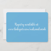 Invitation Blue Big Little Chaussures Garçon Nouveau bébé Dou (Dos)